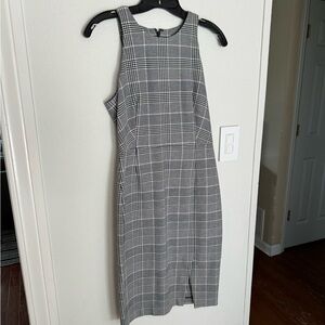 Banana Republic Gray Plaid Sleeveless Dress, 4
